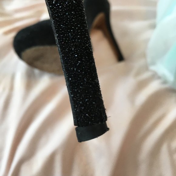 kate spade black glitter heels shoes size 6.5 *PLEASE READ* - Picture 15 of 15